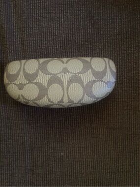 Coach Brown and Tan Signature Eyeglass Case